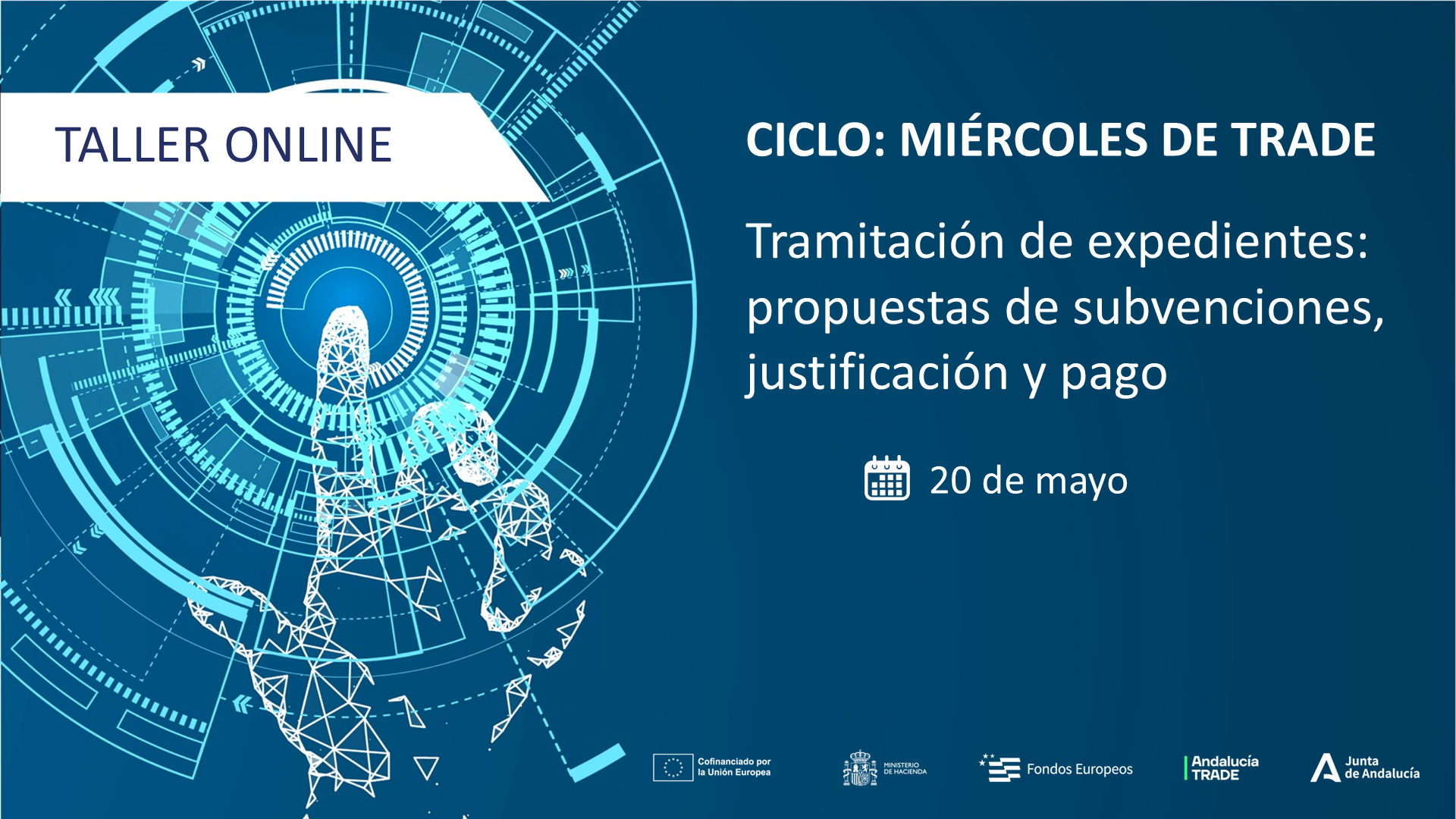 Taller online "Tramitación de expedientes propuestas de subvenciones, justificación y pago"