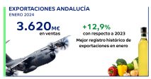 Exportaciones Andalucía Enero 2024