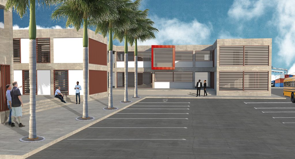 Imagen del post ONU – Proyecto arquitectónico preliminar para la construcción de un nuevo complejo de edificios administrativos en cap-haïtien, Haití (ARKSUR)